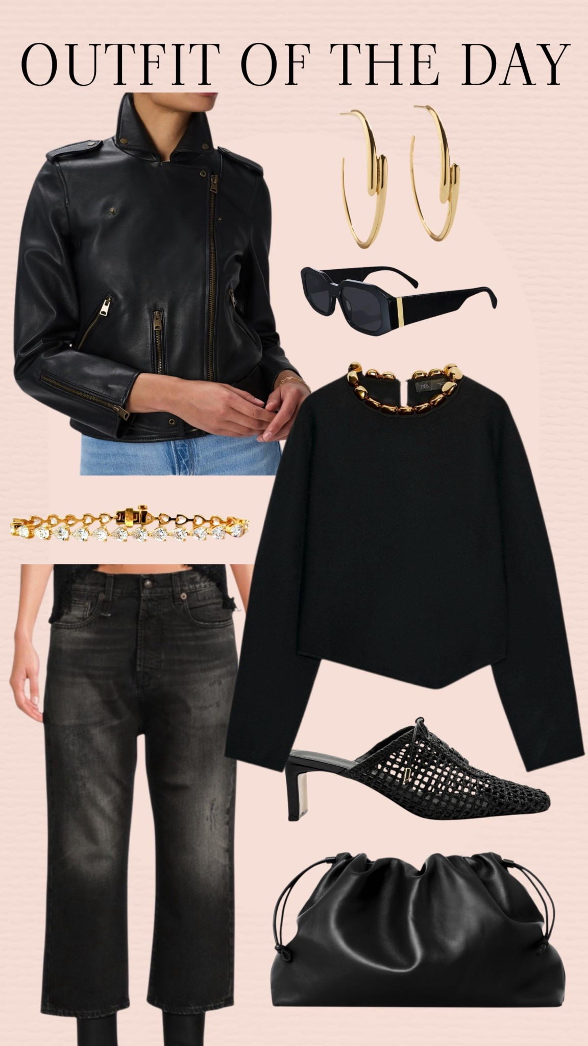 Fall fashion hack: never underestimate the power of a great leather jacket. This one is 100% leather… and somehow only $200. Paired it with a jeweled sweater, my favorite drop-crotch jeans, epic mules, and an oversized clutch. Chic, effortless, done. Linked for you in LTK. ✨ #styleover50 #fashionover50 #over50fashion #over50 #over50andfabulous

#LTKgrwm #LTKMidsize #LTKOver40