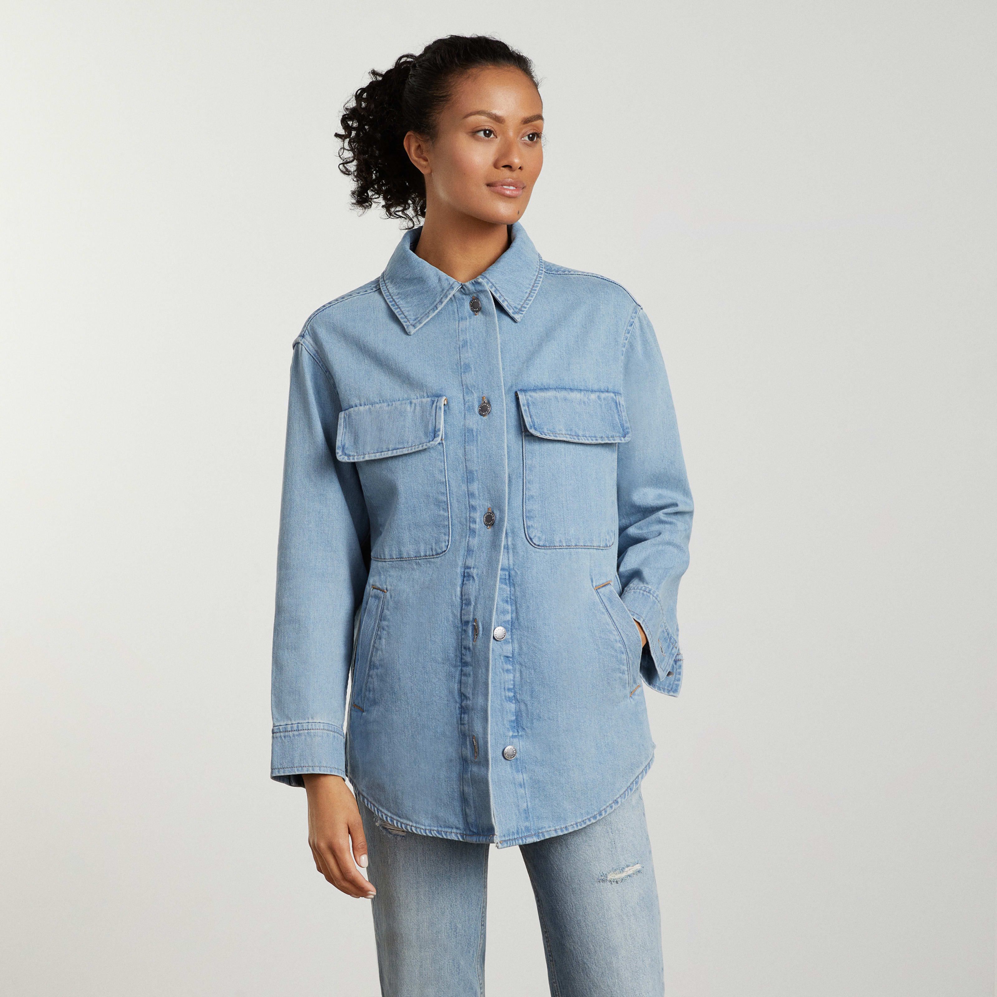 Women's Denim Shirt Jacket by Everlane in Myrtle Sky, Size S | Everlane