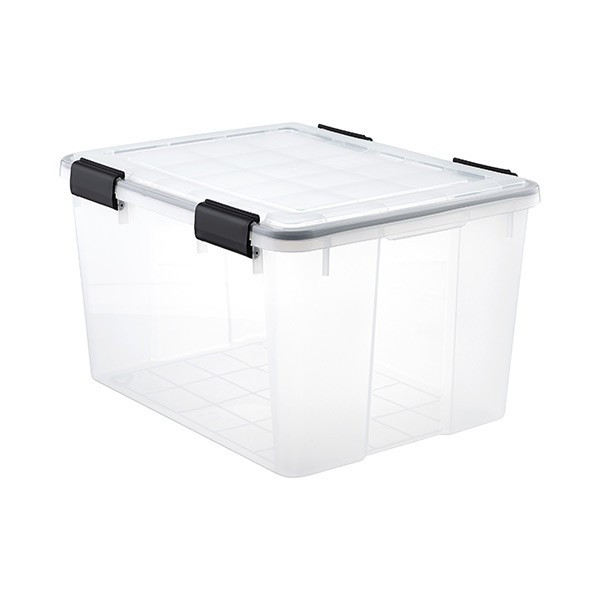 Iris 46 qt. Weathertight Tote Clear | The Container Store