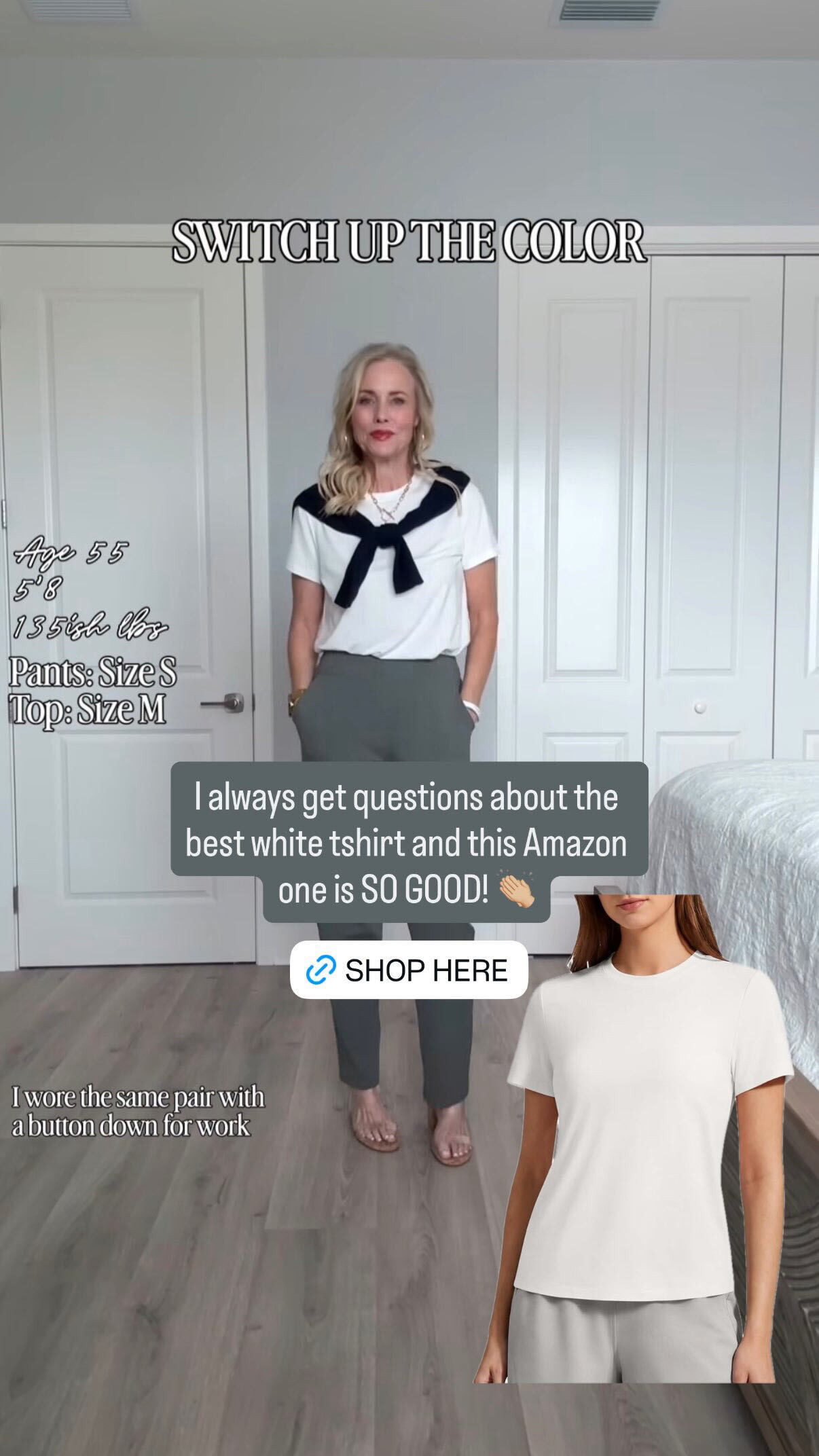 The white tee I keep coming back to. I’ve purchased this one from Amazon multiple times because I genuinely love it. Perfect fit, easy to style, and one of those basics I reach for on repeat. Consider this your sign to grab one! ✨ 

 #LTKgrwm #LTKootd #LTKWorkwear