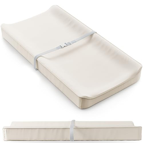 Soft Baby Diaper Changing Pad with Cotton Cover - Waterproof Changing Table Topper with Washable Cover and Safety Straps Fits All Standard Dressers - The Perfect Pad for Your Baby Girl or Boy | Amazon (US)