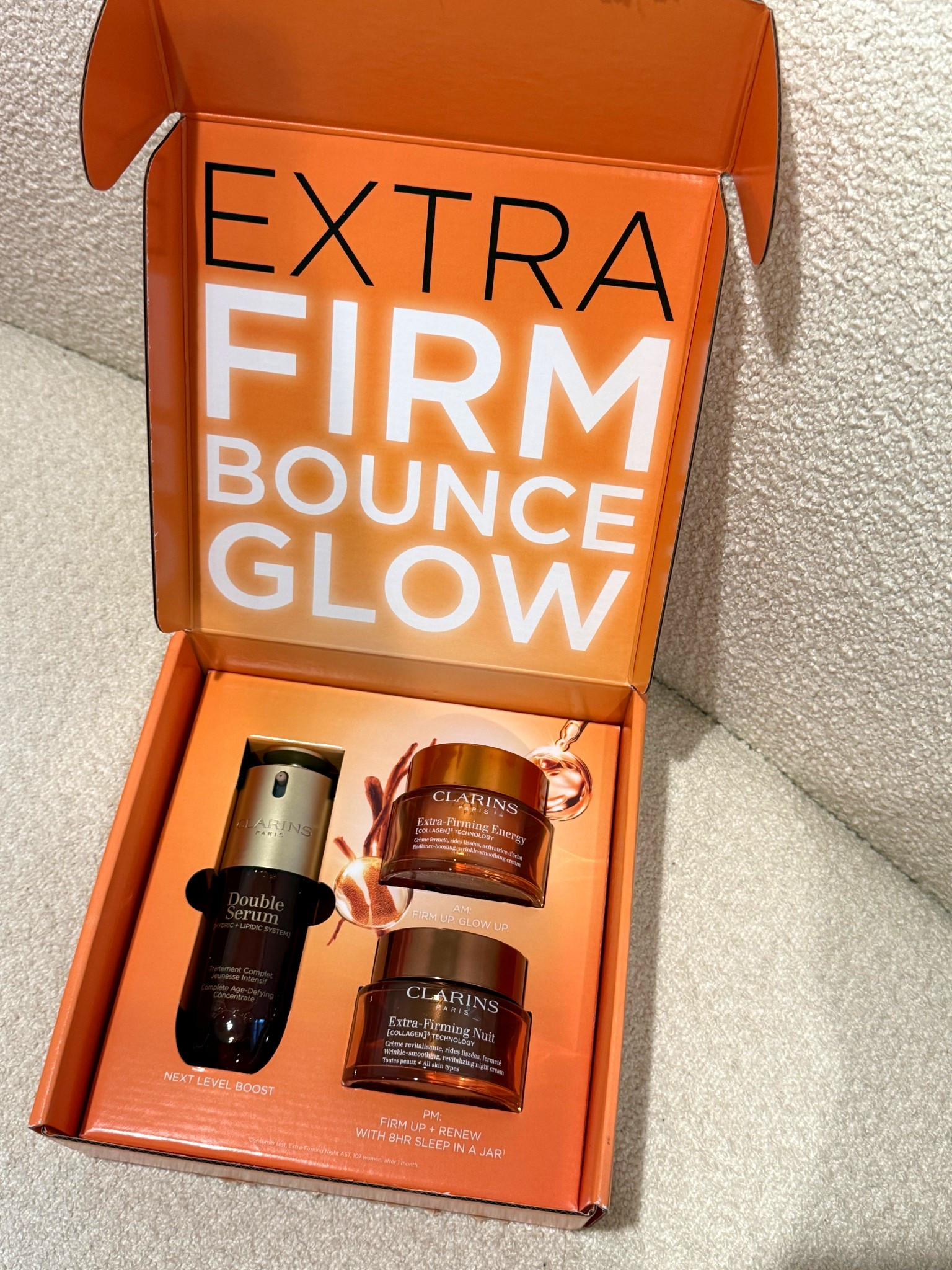 Thank you @Clarins ! 🧡 Cannot wait to get these new serums/Firm Ups am & pm! 😍☀️🌙 #LTKskincare #LTKbeauty #LTKclarinsparis #LTKface #LTKskin

#LTKBeauty #LTKHome #LTKgrwm