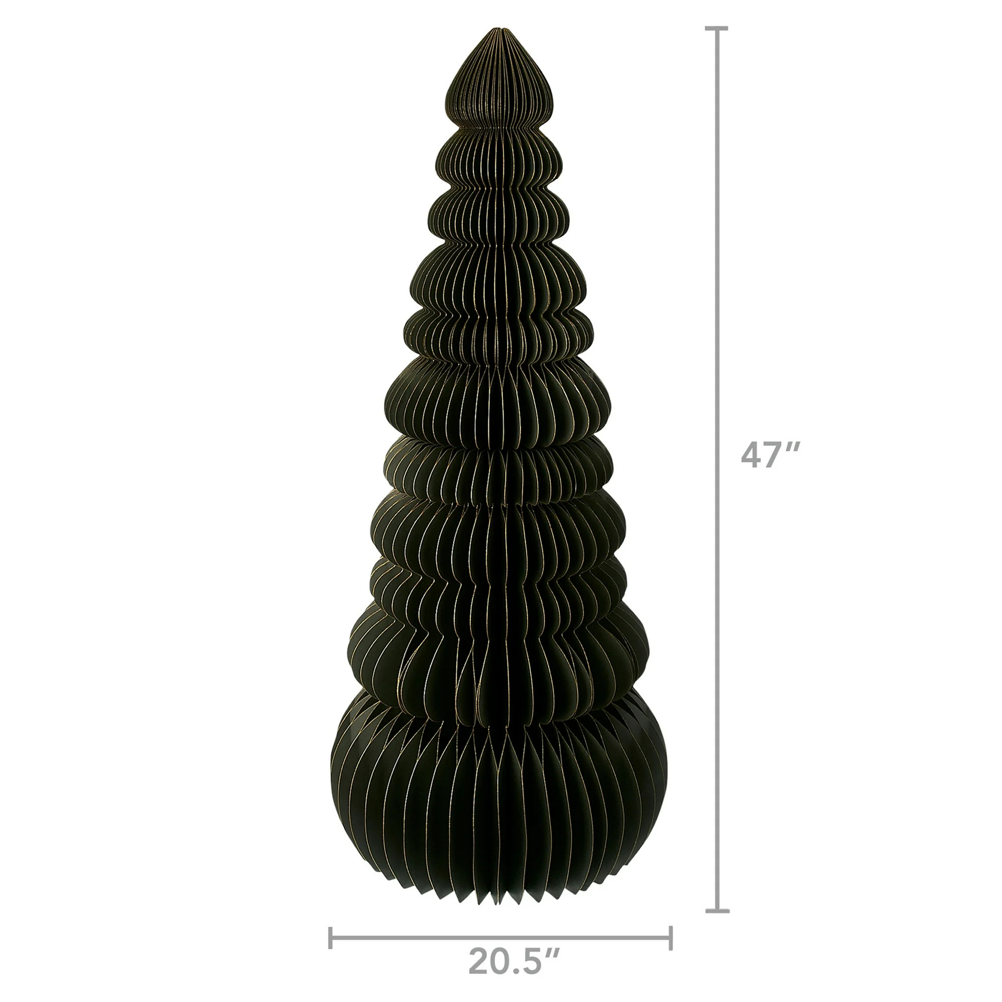 Honeycomb Paper Tree Christmas Decoration, Green, 47", by Holiday Time | Walmart (US)