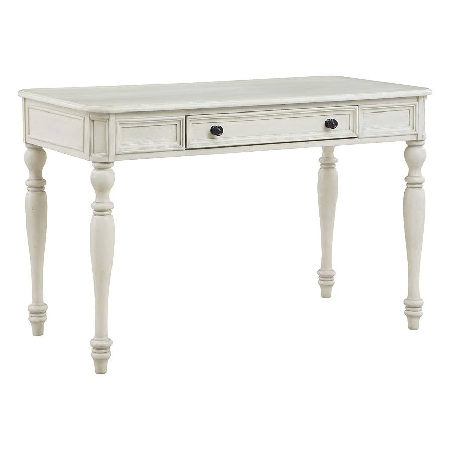 OSP Home Furnishings Country Meadows 48 Inch Writing Desk with Drawer, Antique White | Amazon (US)