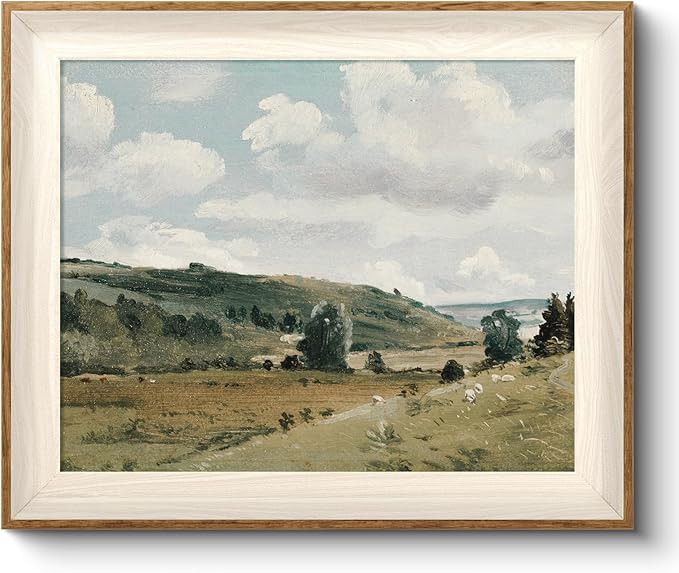 VIYYIEA Framed Canvas Wall Art, Vintage Wall Art for Living Room, Natural Oil Painting Picture Su... | Amazon (US)