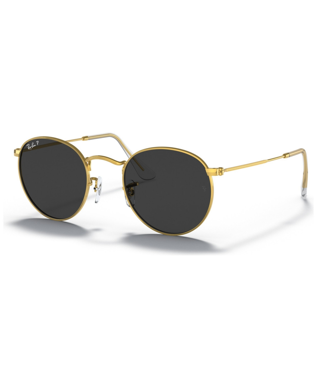 Ray-Ban Men's Polarized Sunglasses, Round Metal - Gold-Tone | Macy's