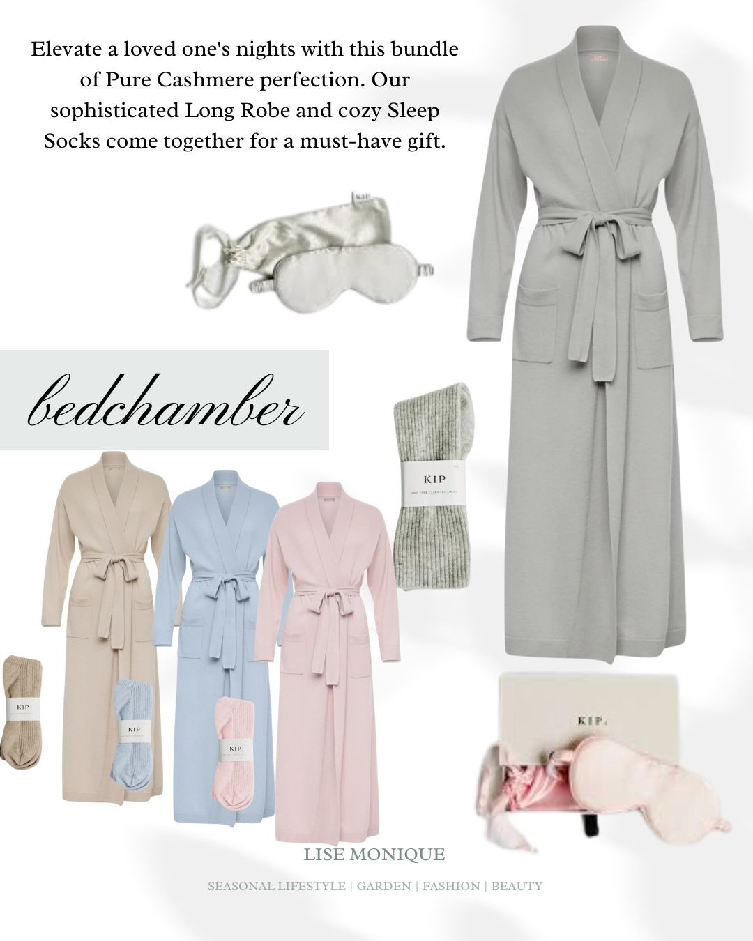 Shop the Collection BEDCHAMBER

Elevate a loved one's nights with this bundle of Pure Cashmere perfection. Our sophisticated Long Robe and cozy Sleep Socks come together for a must-have gift.




#sleepwear #robe #pajamas #lingerie #piyama #bajutidurmurah #nightwear #daster #loungewear #pyjamas #piyamamurah #fashion #homewear #dastermurah #jualpiyama #piyamadewasa #pjs #lingeriemurah #bodysuit #sleepwearmurah #onlineshopping #piyamalucu #jakarta #homedress #piyamakatun #fashionblogger #like

#LTKOver40 #LTKGiftGuide