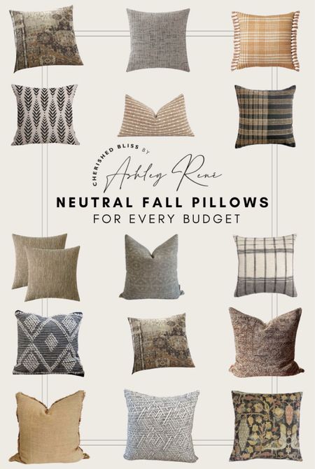 15 Neutral Fall Pillows for every budget! 

#LTKHalloween #LTKhome #LTKSeasonal