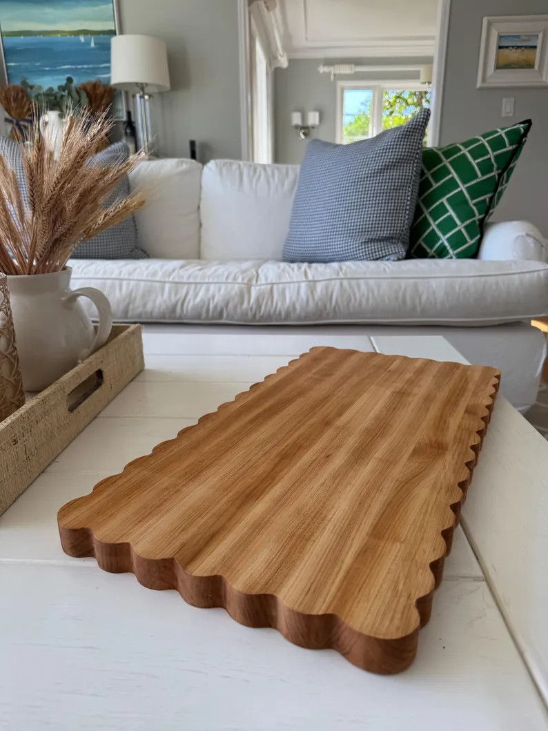 Solid Maple Scalloped Cutting Board - Etsy | Etsy (US)