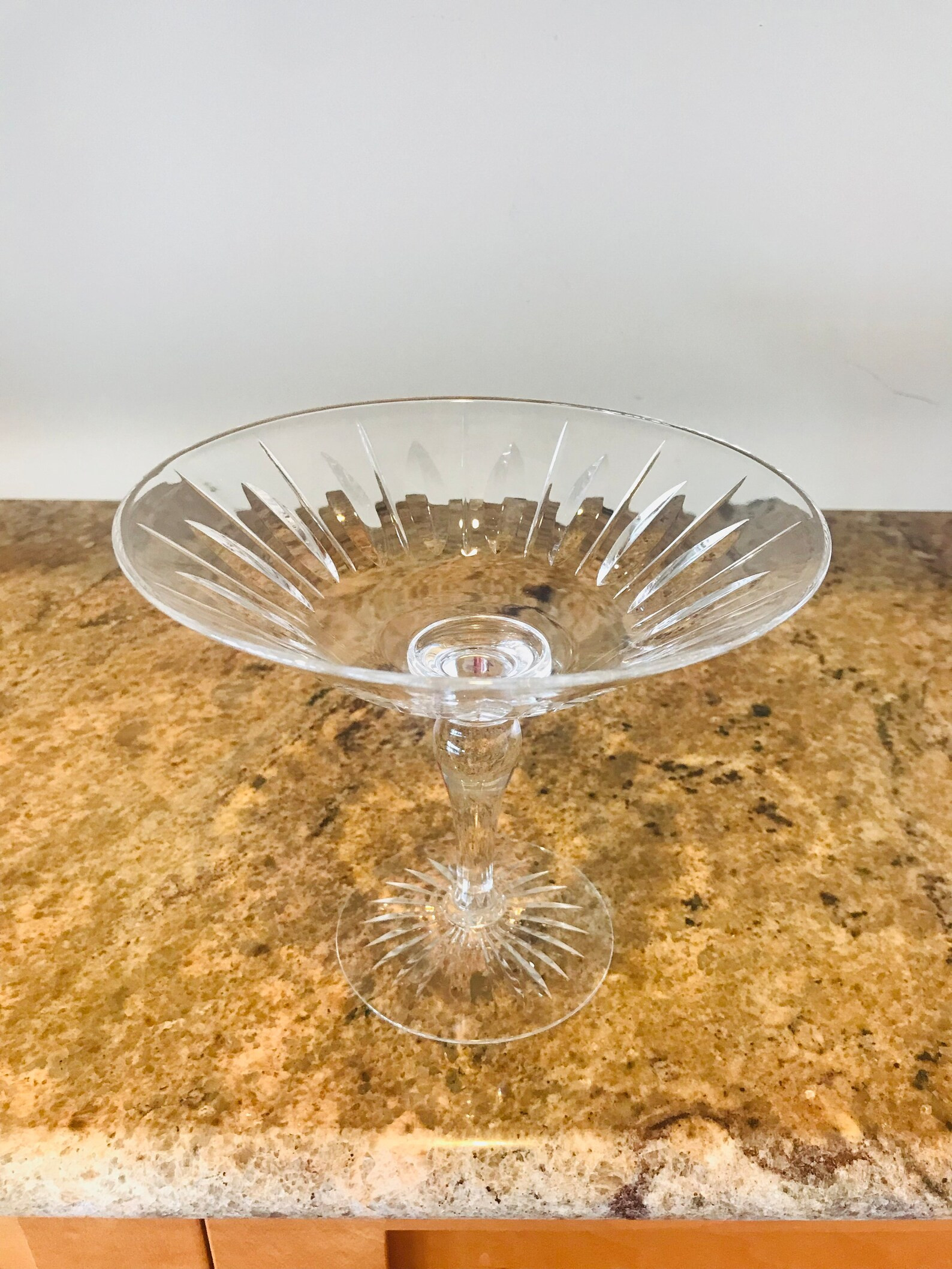 Vintage England Stuart Crystal clear footed compote candy dish 6” high, vintage glass gift, hol... | Etsy (Global)