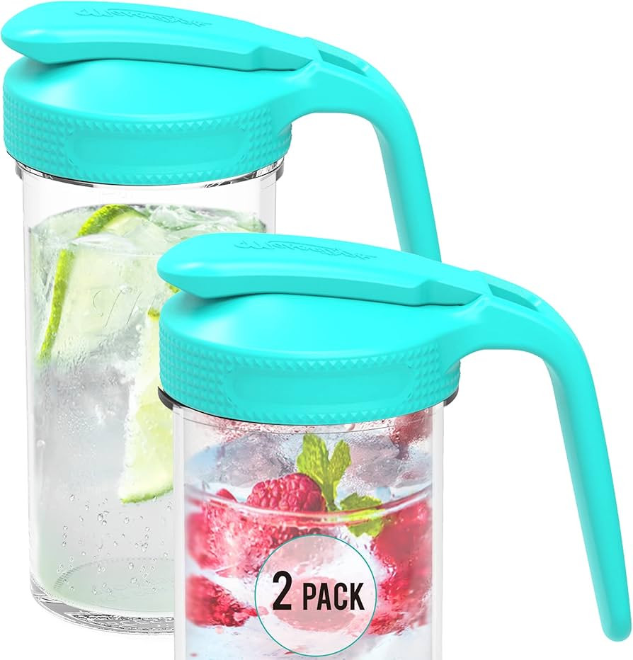 Masontops Multi Pour Top Mason Jar Lid with Handle - Wide Mouth Mason Jar Pour Spout Lid Pourer -... | Amazon (US)