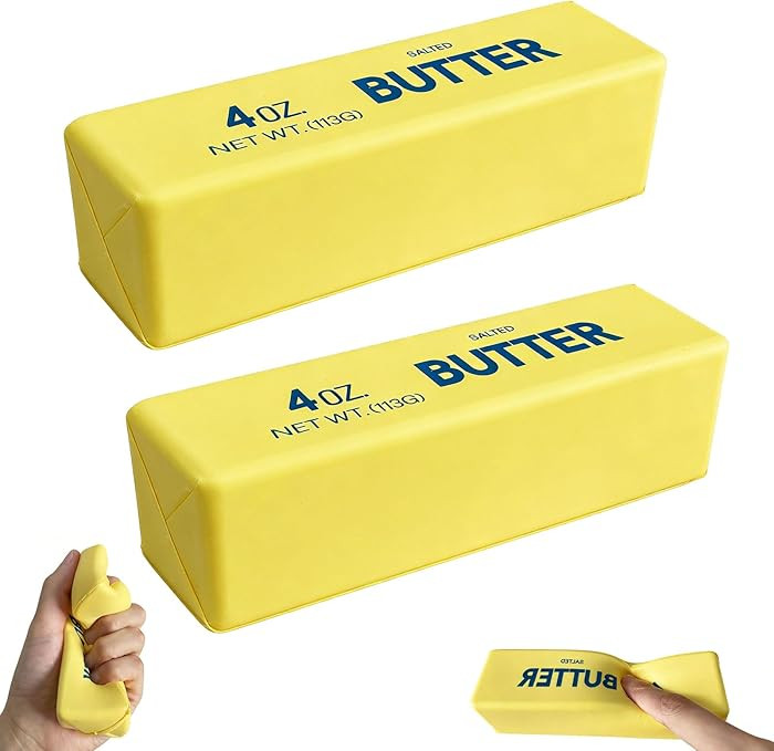 Slow Rebound Cute Butter Squeeze Stress Balls, 2026 New Realistic Soft Butter Stick Fidget Toy,Sl... | Amazon (US)