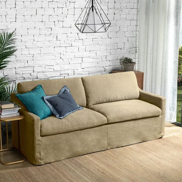 Lorena 83'' Square Arm Slipcovered Sofa | Wayfair North America