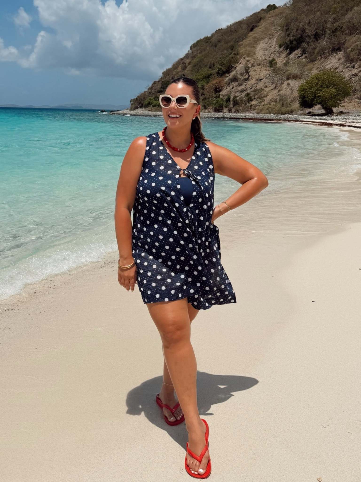 Wearing size XXL in coverup (on sale for 50% off!) & 16Plus in swimsuit.

#LTKootd #LTKMidsize #LTKSwim