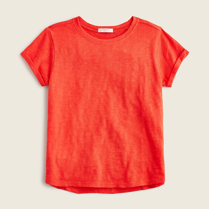 Girls' roll-cuff T-shirt | J.Crew US