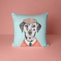 Dalmatian Throw Pillow - Animal Light Blue Decorative Cushion | Etsy (US)