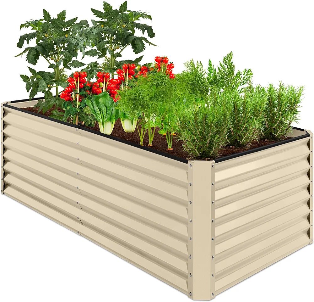 Best Choice Products 6x3x2ft Outdoor Metal Raised Garden Bed, Deep Root Box Planter for Vegetable... | Amazon (US)