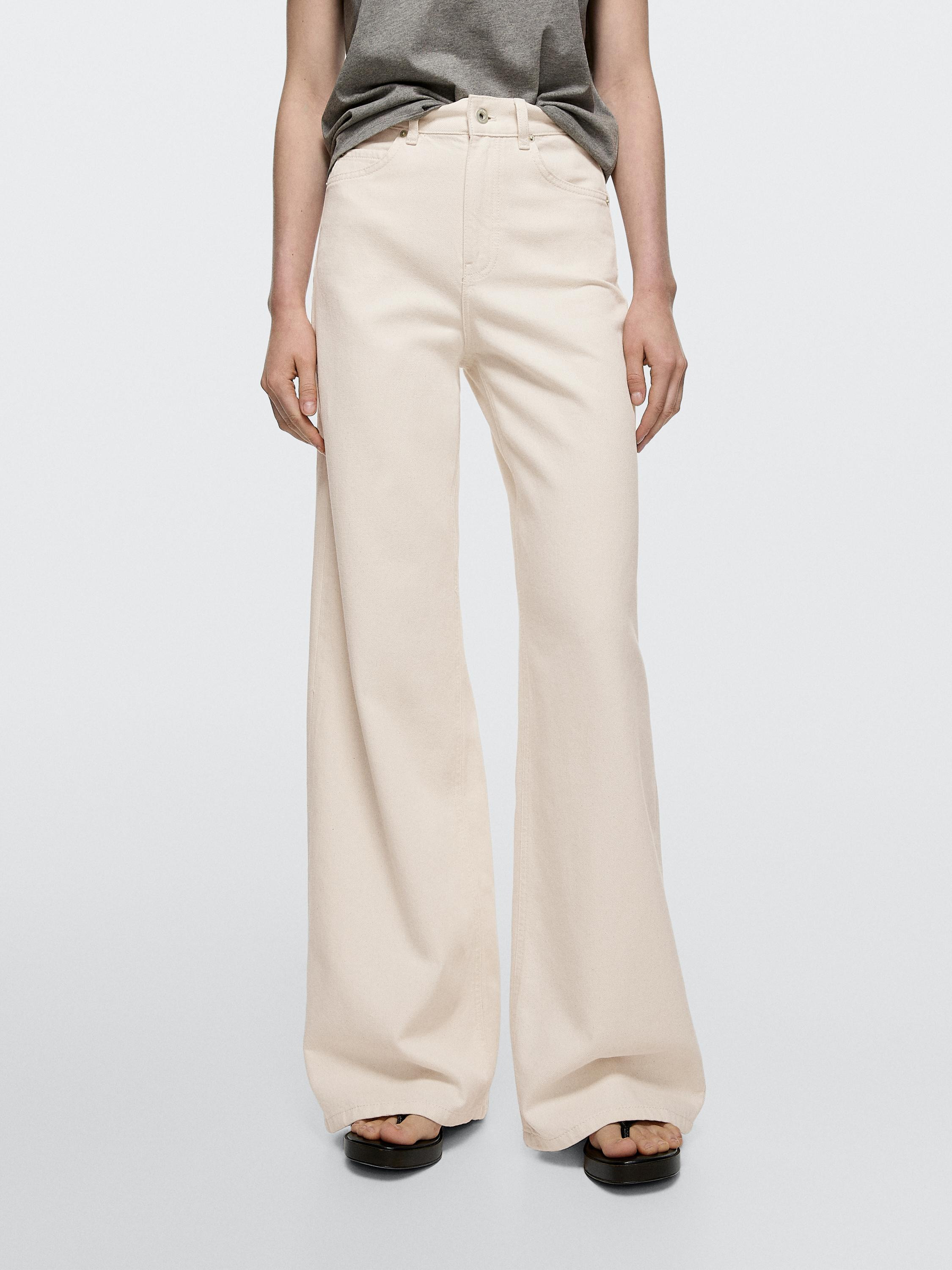 High-waist wide-leg jeans | Massimo Dutti UK