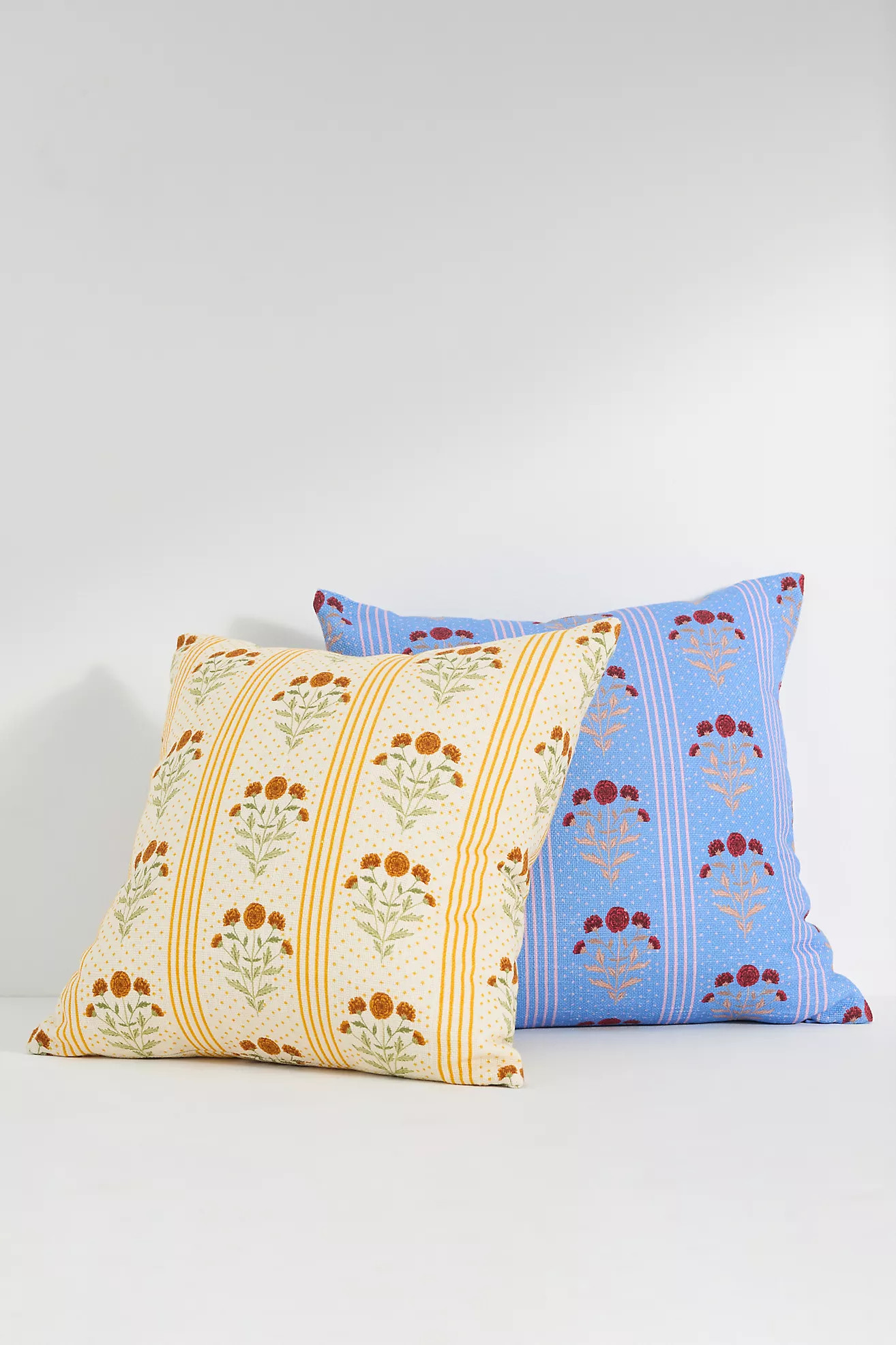 Mira Cotton Woven Printed Floral Pillow | Anthropologie (US)
