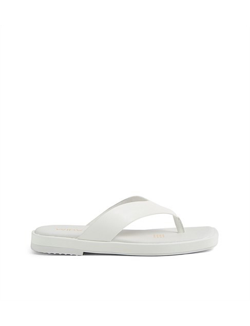 Midas Tiall White Leather Thongs | David Jones | David Jones (Australia & New Zealand)