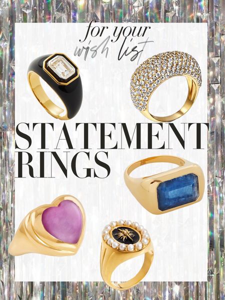 FOR YOUR CHRISTMAS WISH LIST | Working on your letter to Santa? Here are some statement rings you might want to ask for 🎄🎄
Gift guide | Wish list items | Gift ideas for women | Christmas ideas | Missoma cocktail ring | Heart jewellery | Gemstone ring | Pave diamond ring 

#LTKSeasonal #LTKHoliday #LTKGiftGuide