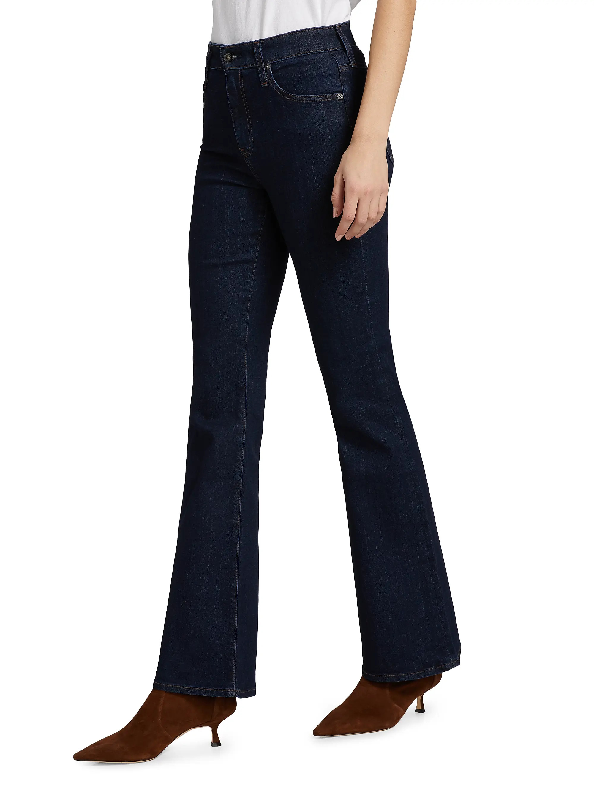 Farrah High-Rise Stretch Flared Jeans | Saks Fifth Avenue