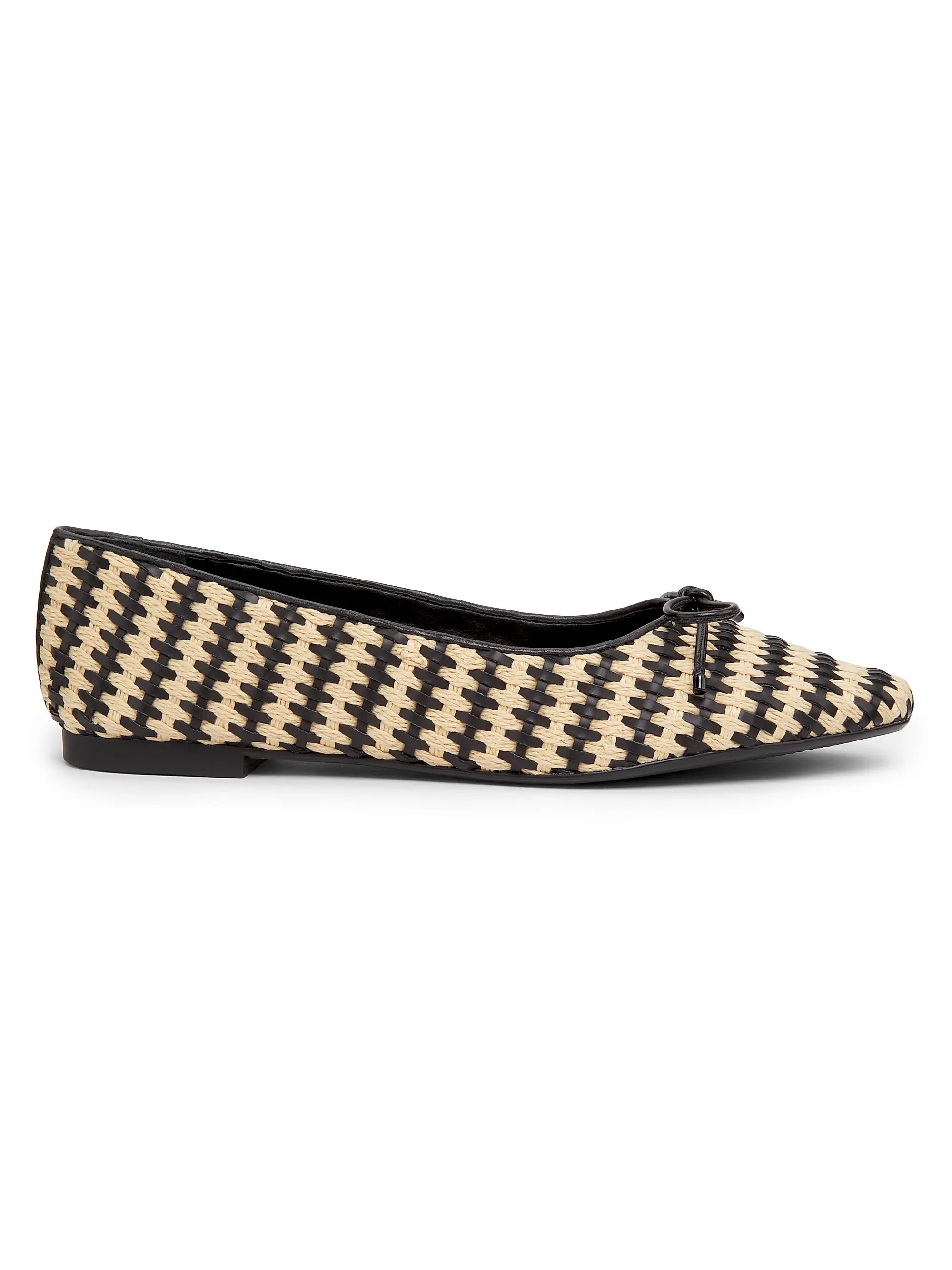 Arissa Leather & Raffia Flats | Saks Fifth Avenue