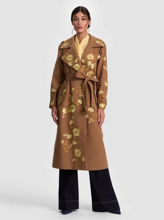 NEVADA EMBROIDERED TRENCH COAT | Alice + Olivia