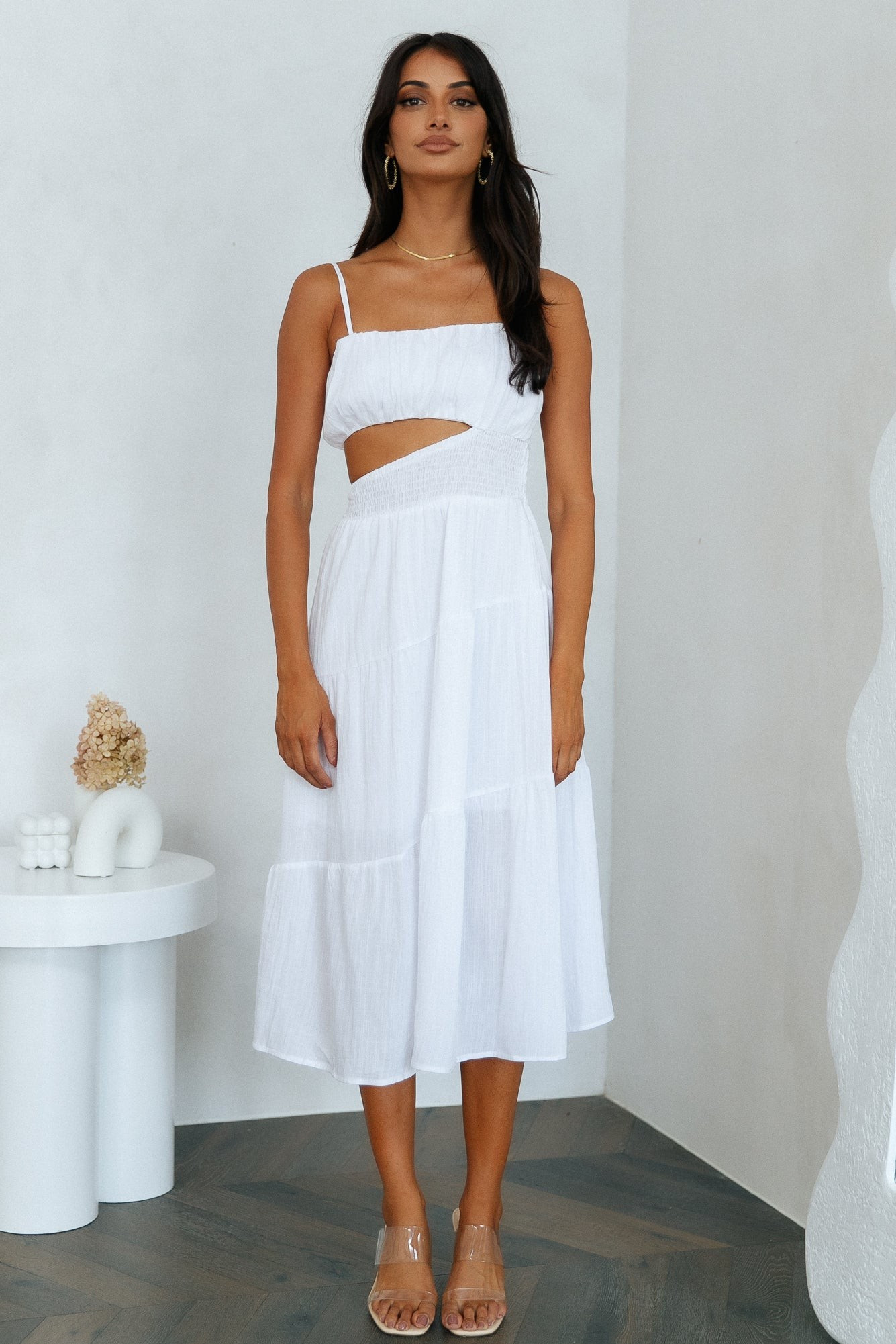 So Ready Midi Dress White | Hello Molly (AU)