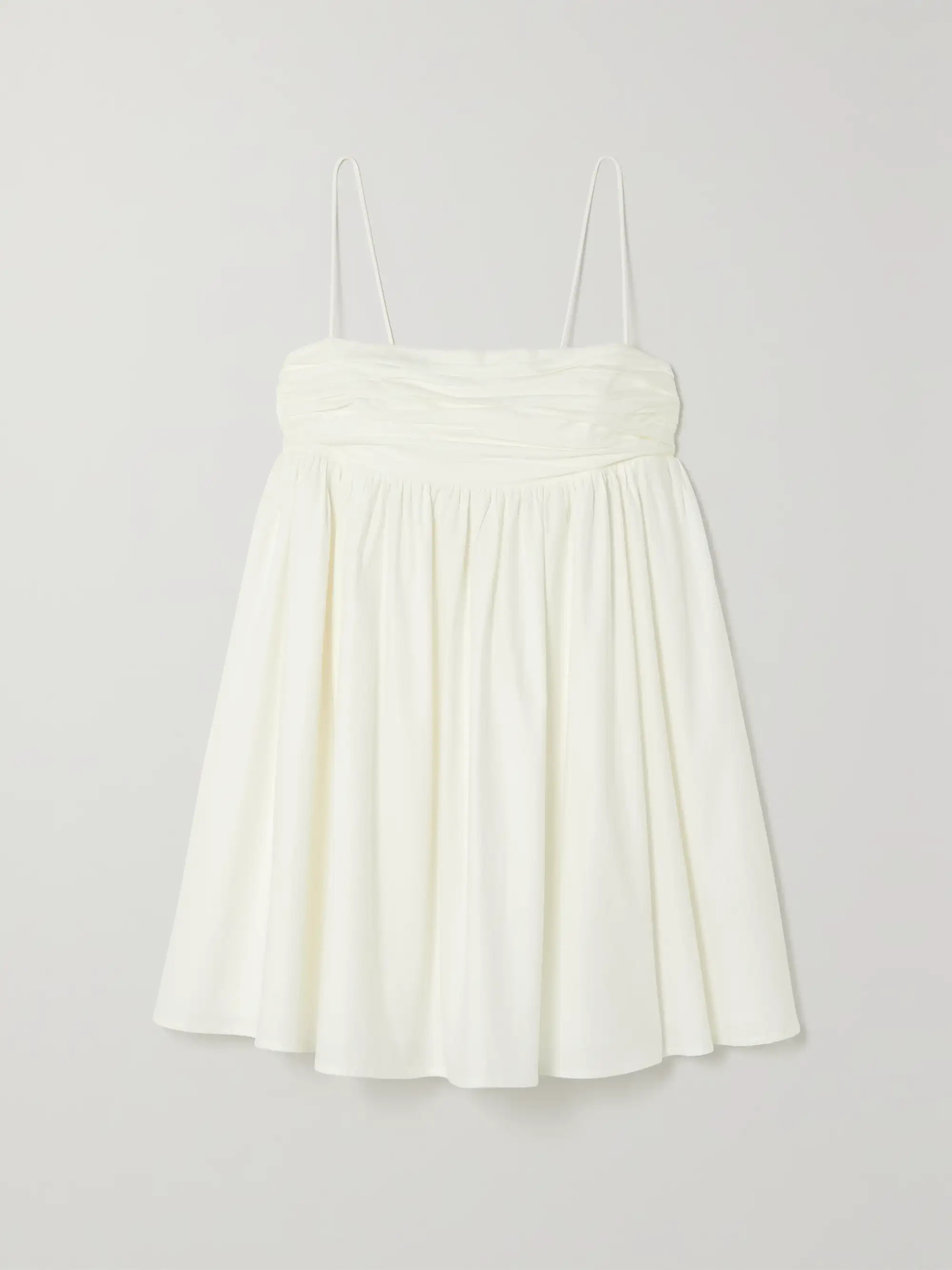 Catarina ruched organic cotton-blend mini dress | NET-A-PORTER APAC