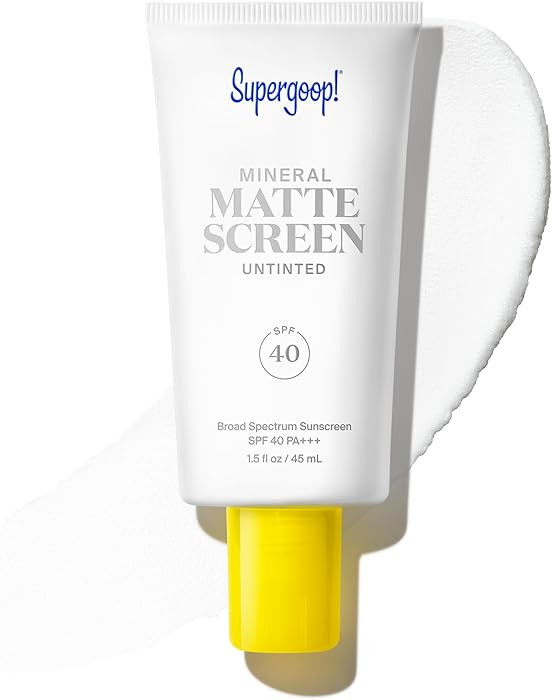 Supergoop! Mineral Mattescreen SPF 40 - Mineral, Oil-Free Broad Spectrum Sunscreen - Smooths Skin... | Amazon (US)