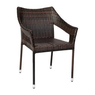 Carnegy Avenue Brown Wicker/Rattan Outdoor Dining Chair CGA-TT-515293-ES-HD - The Home Depot | The Home Depot