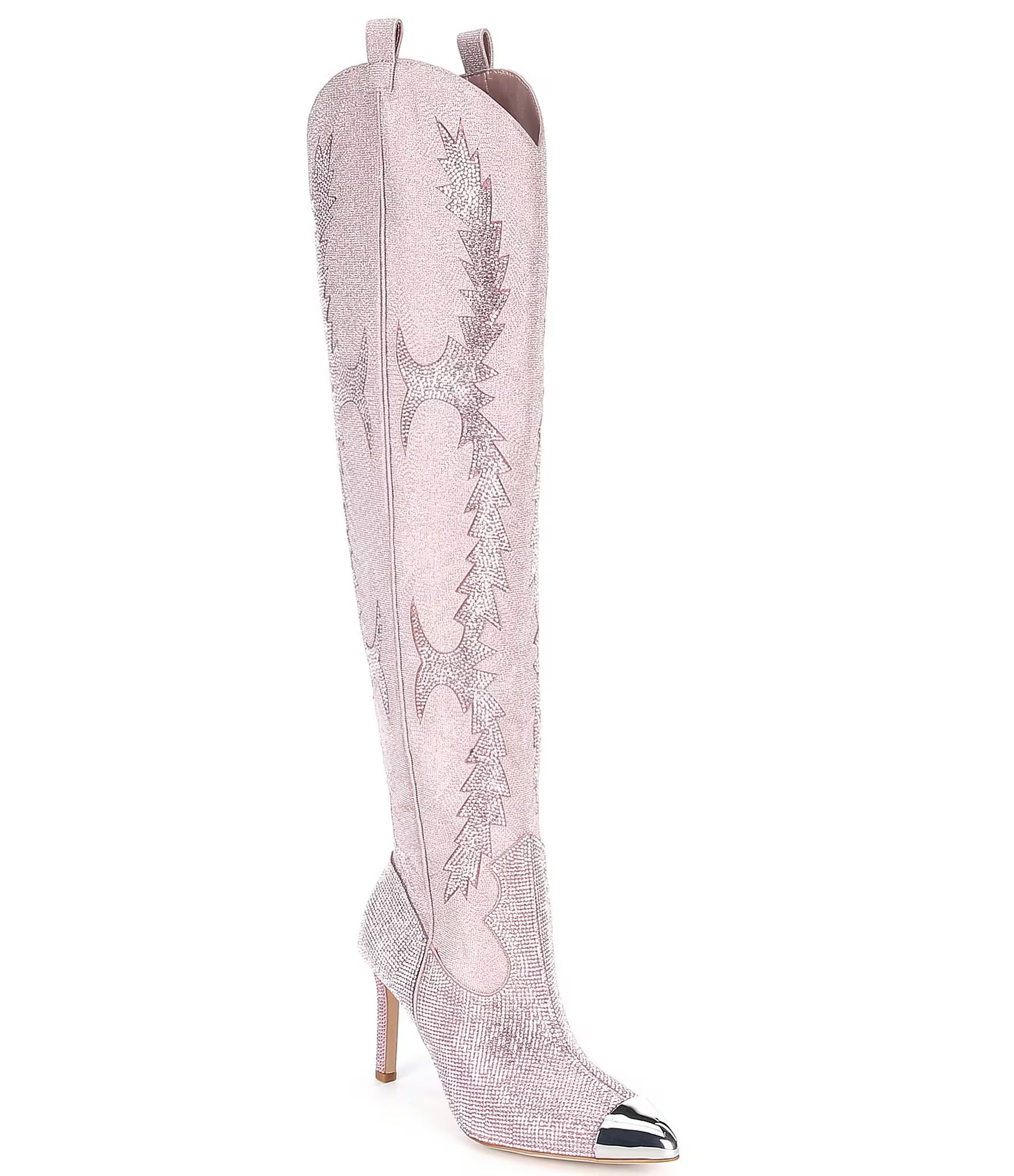 KatyannaTwo Rhinestone Embellished Over-The-Knee Western Dress Boots | Dillards