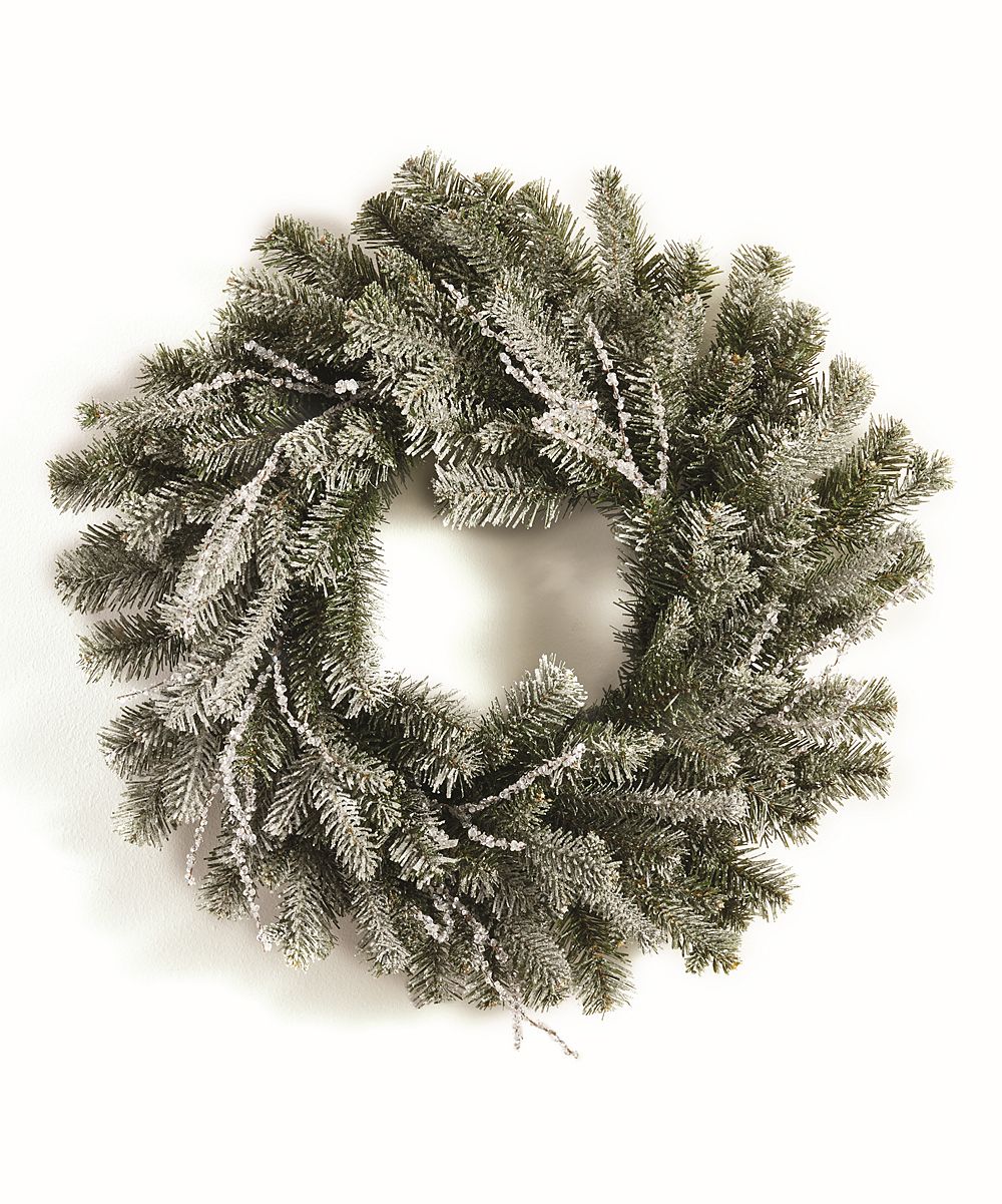 Porch & Petal Wreaths - 24'' Iced Pine Wreath | Zulily