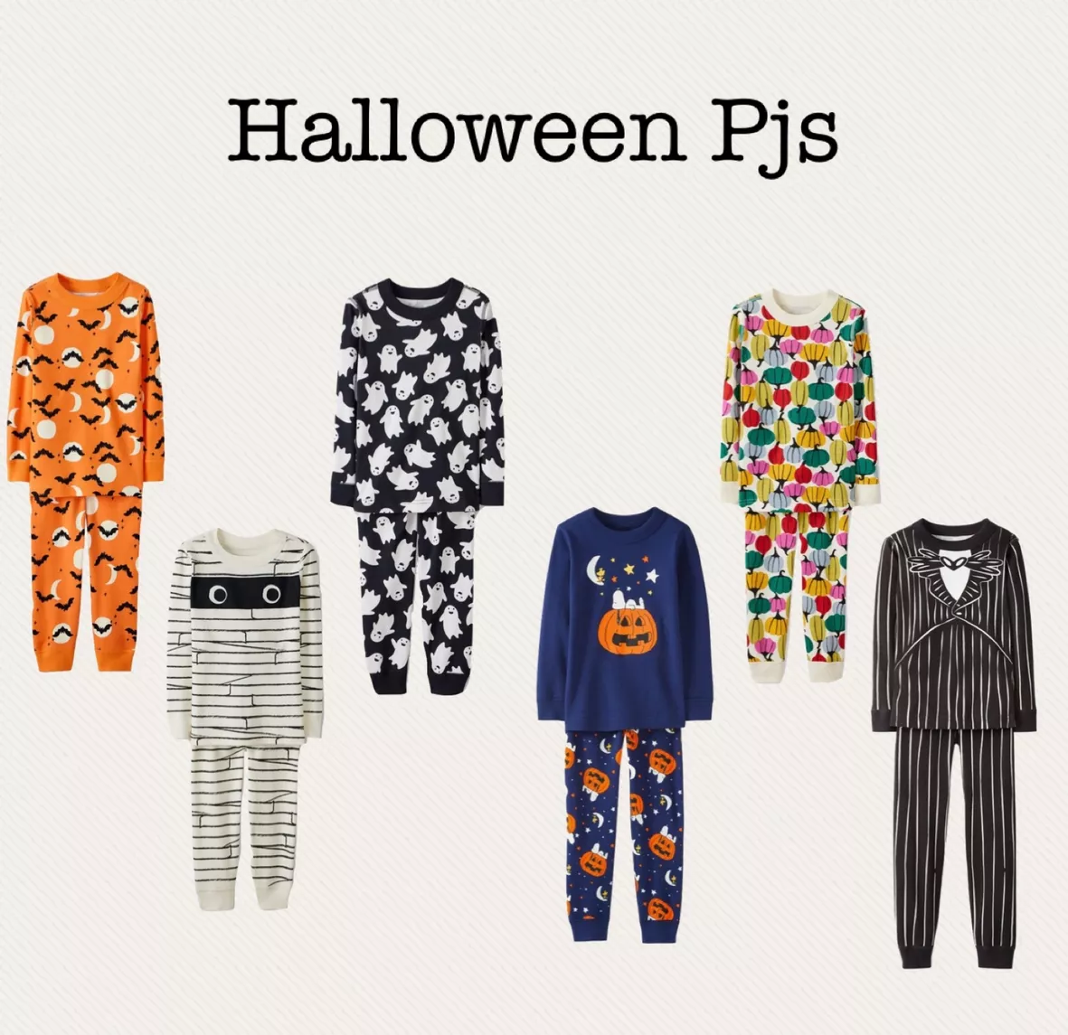 Halloween Long John Pajama Set