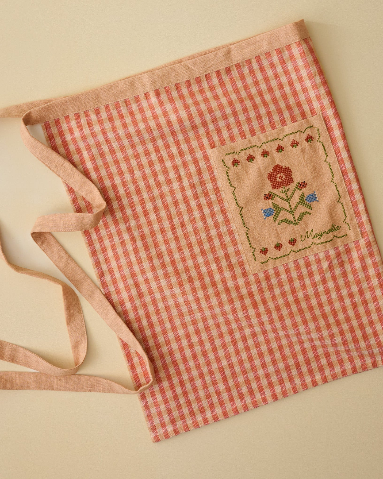 Strawberry Fields Cross Stitch Apron | Magnolia