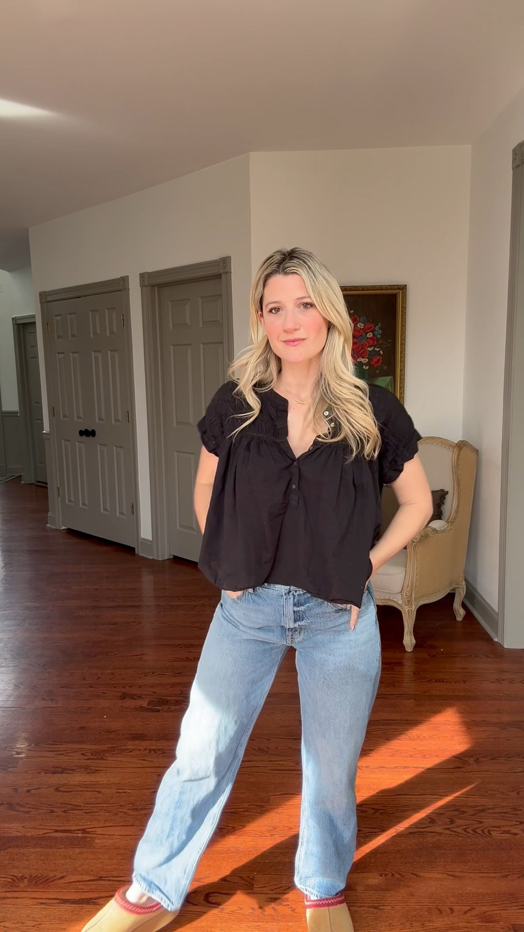Barrel jeans are becoming an obsession! I am 5’6, true medium, usually wear a size 28 (6), but sized up to the 29(8) in these and I’m happy how they fit! 

#LTKWorkwear #LTKStyleTip