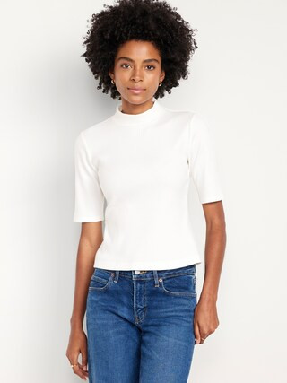 Ribbed Mock-Neck Top | Old Navy (US)