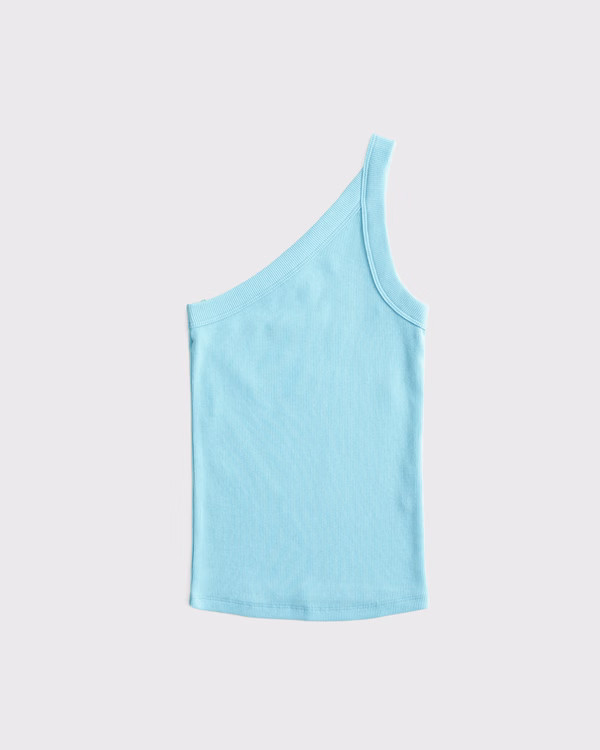 Women's One-Shoulder Rib Tank | Women's Tops | Abercrombie.com | Abercrombie & Fitch (US)