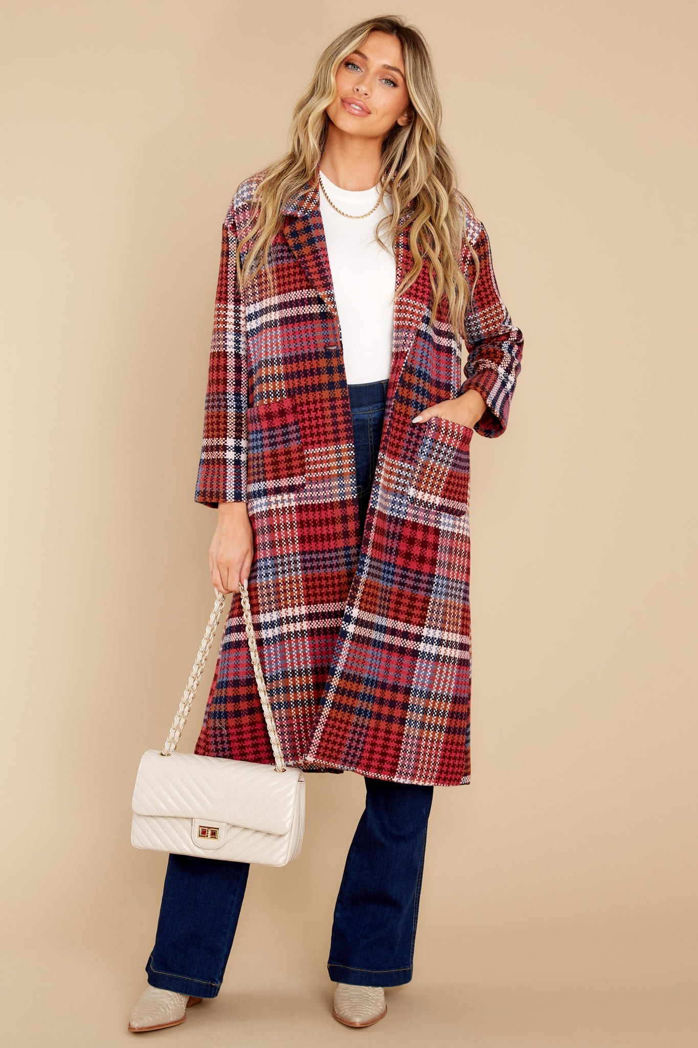 Ready For Change Berry Pink Plaid Coat | Red Dress 