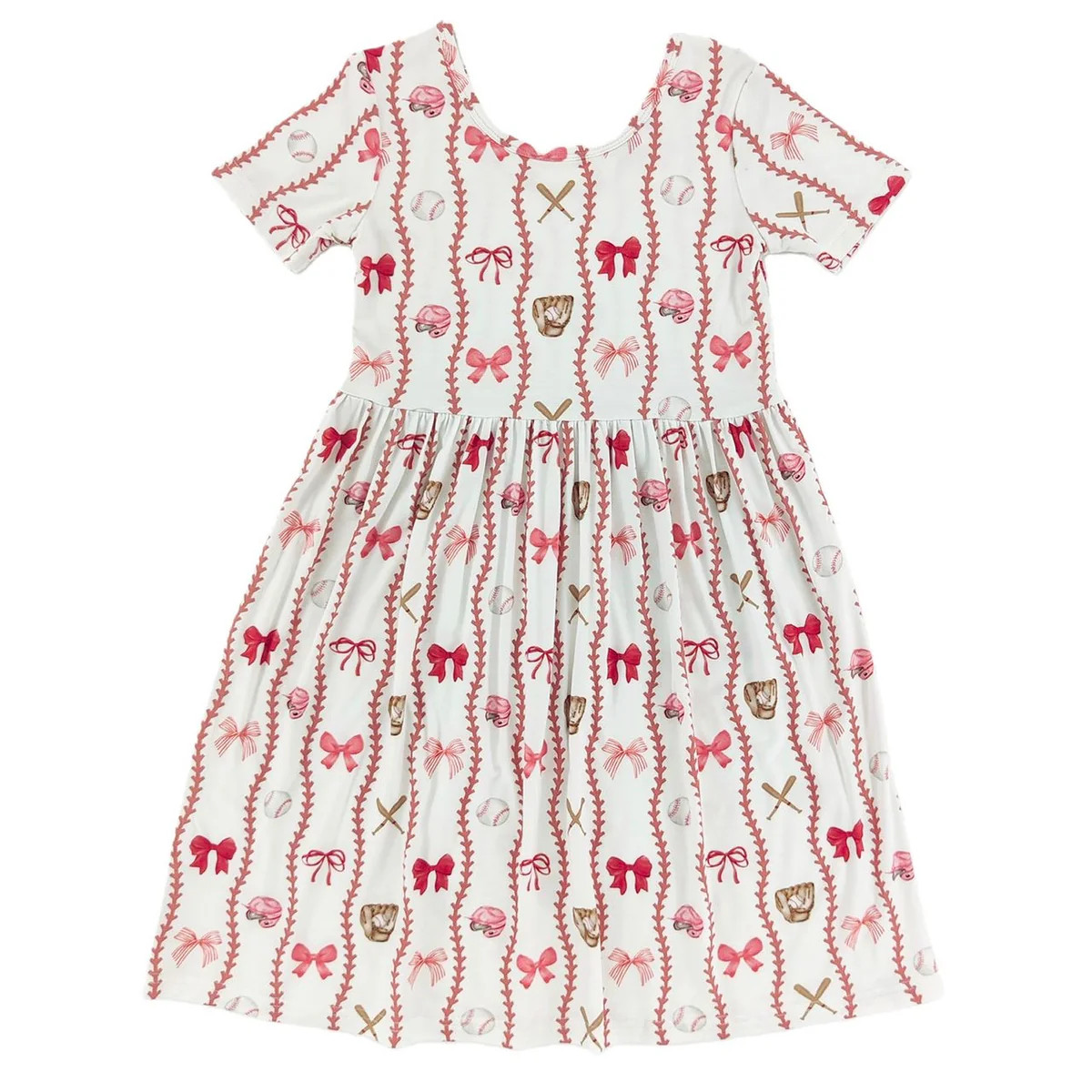 Pretty Pitch Short Sleeve Bamboo Dress | Little One Shop Co