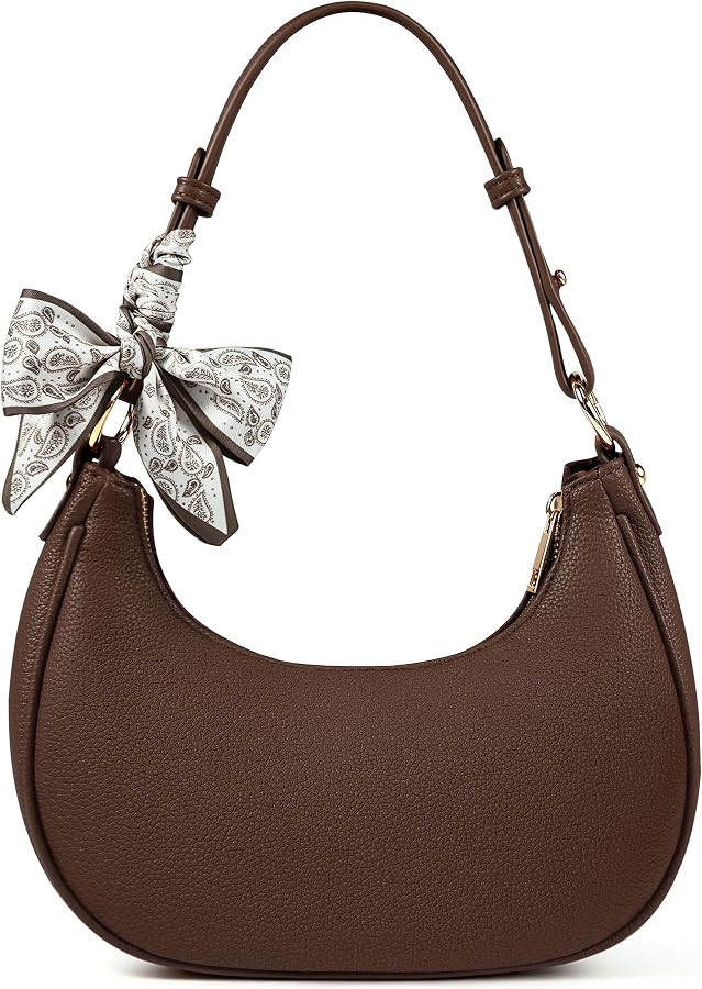 Crescent Shoulder Bag for Women Small Leather Underarm Handbag | Amazon (US)