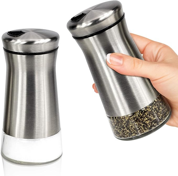 Elegant Salt and Pepper Shakers With Adjustable Pour Holes - Perfect Dispenser Set for your Salts | Amazon (US)