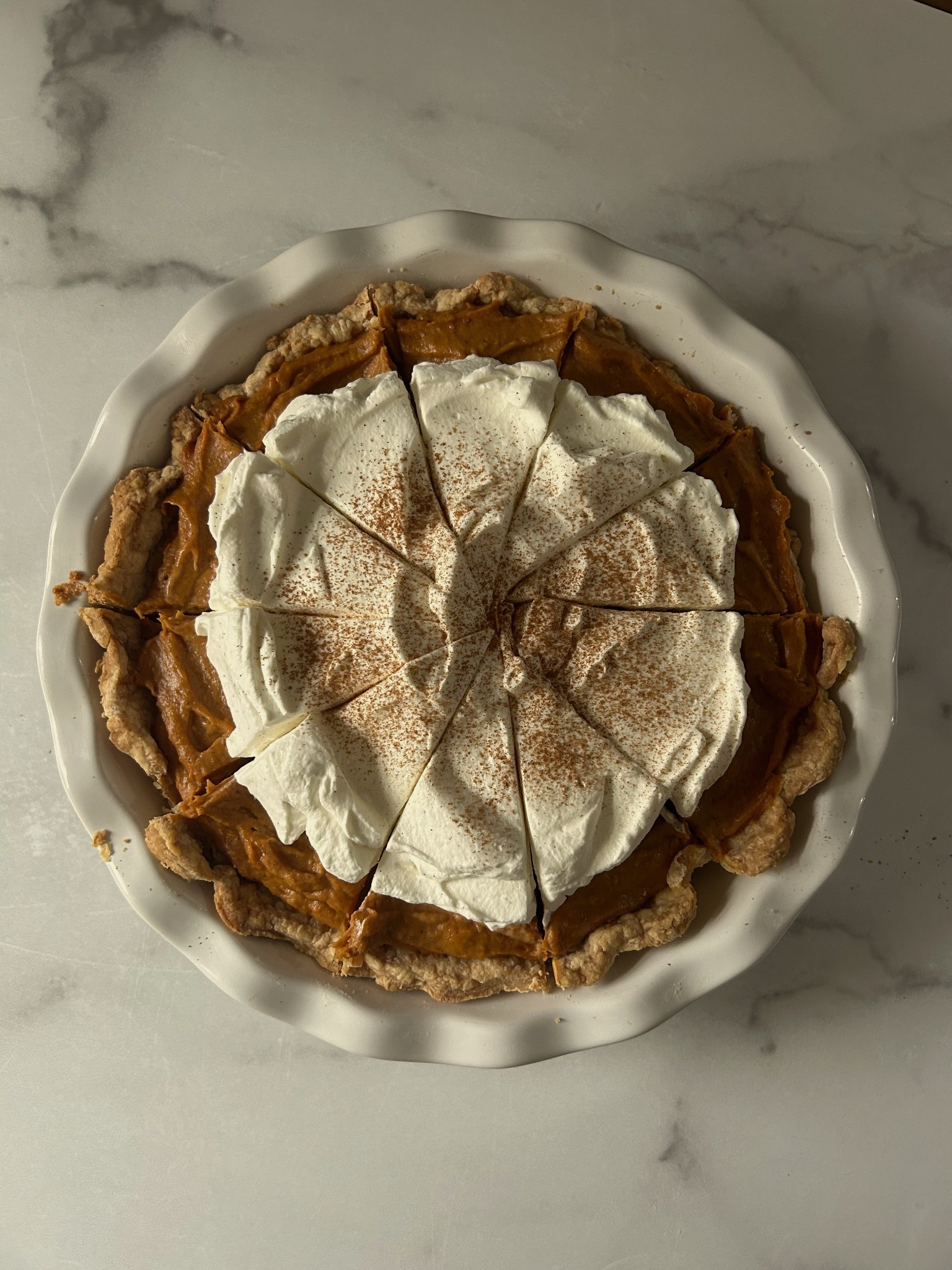 Pumpkin Pie Night in my kitchen 🥧🍂
Here’s my creamy white-chocolate pumpkin pie recipe (saved below!) and everything I used is linked in my LTK — pie plate, mixing bowls, whisk set, baking sheets, and my favorite spices + tools. 

Pumpkin Pie Filling:
• 2 cans baked-down pumpkin purée
• Heavy cream + milk boiled and poured over white chocolate chips
• Pumpkin pie spice, cinnamon, cloves
• Instant vanilla pudding
• Chill overnight to set
Whipped Cream:
• Heavy cream, powdered sugar & cornstarch (stabilized!)
Shop my kitchen tools + fall baking essentials here 🤍⬇️
#LTKHome #LTKKitchen #FallBaking #PumpkinPieRecipe