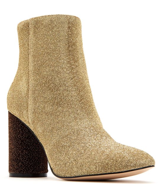 Gold Metallic Stretch Mayari Bootie - Women | zulily