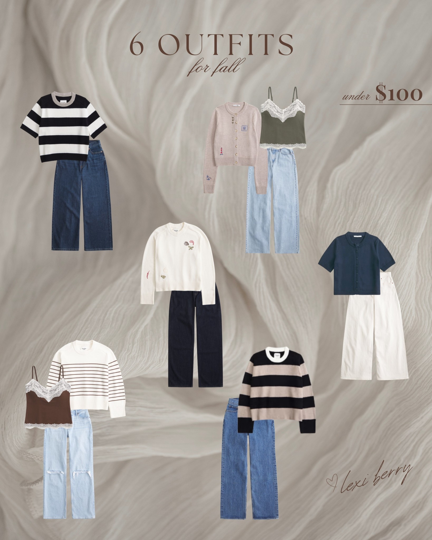 Fall Lookbook: 6 chic fall outfit inspo looks you’ll actually wear (each one under $100!)🍂 

From cozy knits to versatile jeans and easy layering pieces, these affordable finds give you a complete fall wardrobe refresh without overspending. Shop the looks directly here and snag your favorites before they sell out!

#LTKSaleAlert #LTKFallSale #LTKFindsUnder100