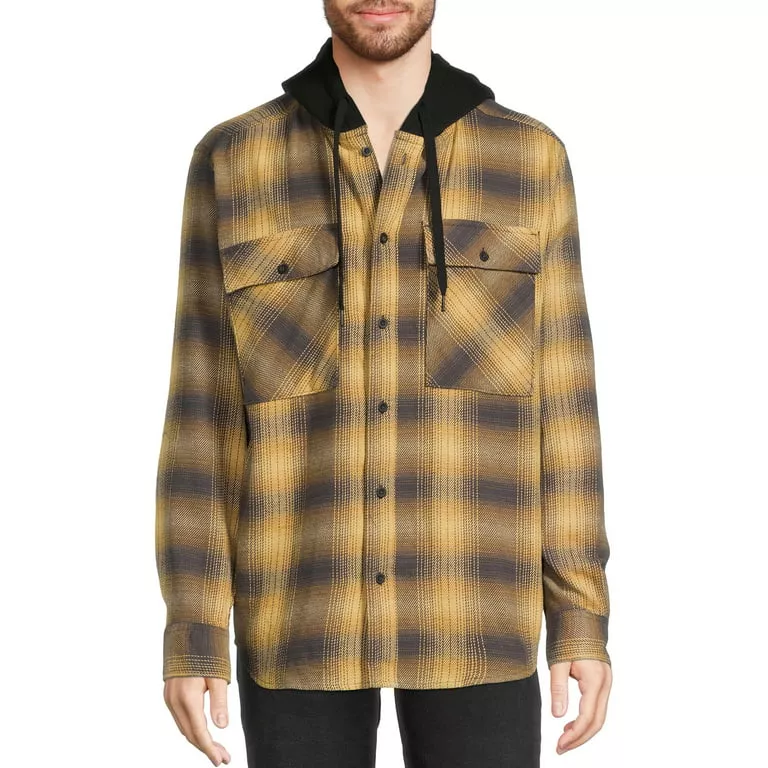 No Boundaries Men's Hooded Plaid … curated on LTK