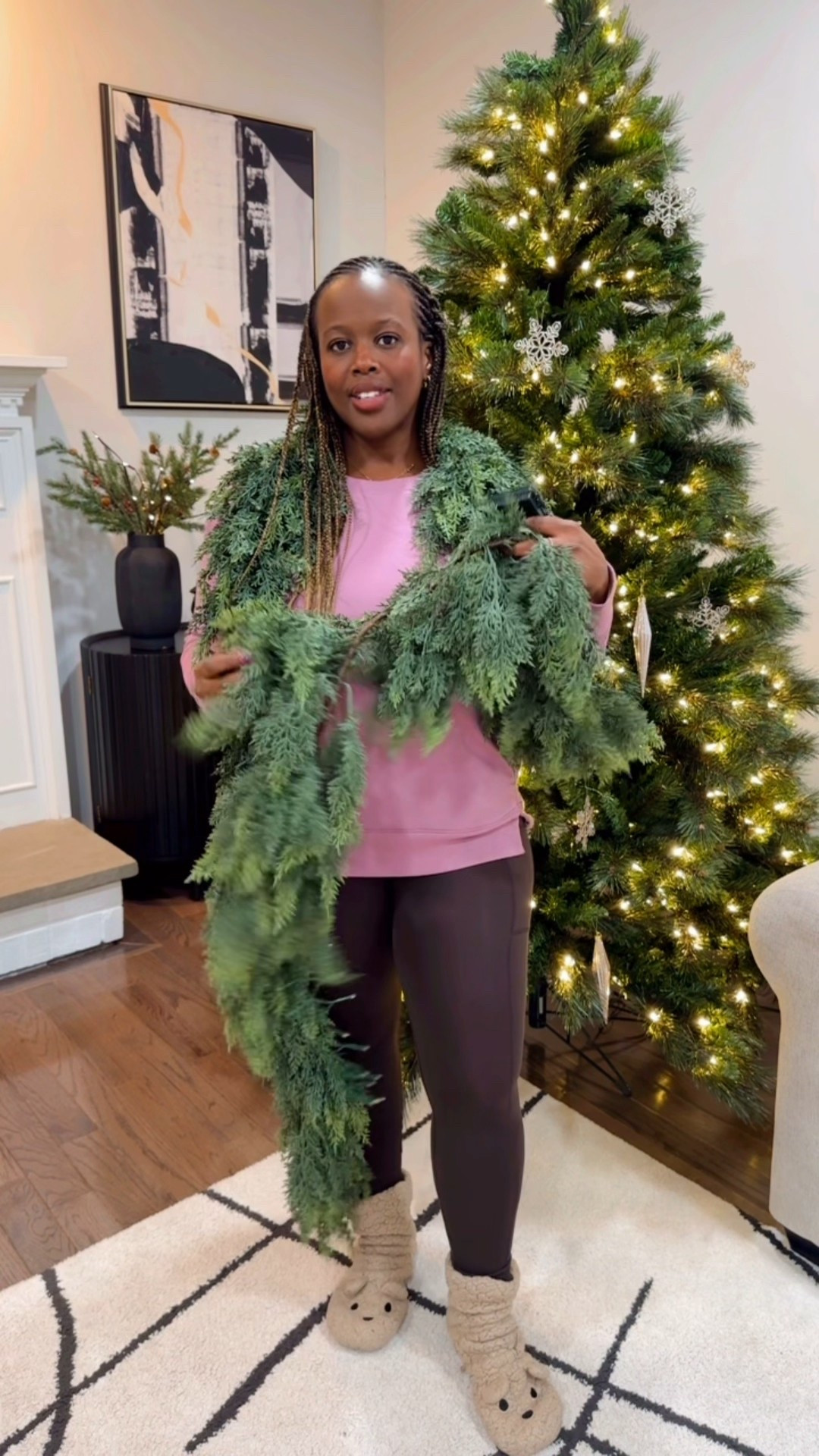 The most realistic looking 9ft cedar garland. You need this now!! 

#LTKHome #LTKHoliday #LTKFindsUnder100