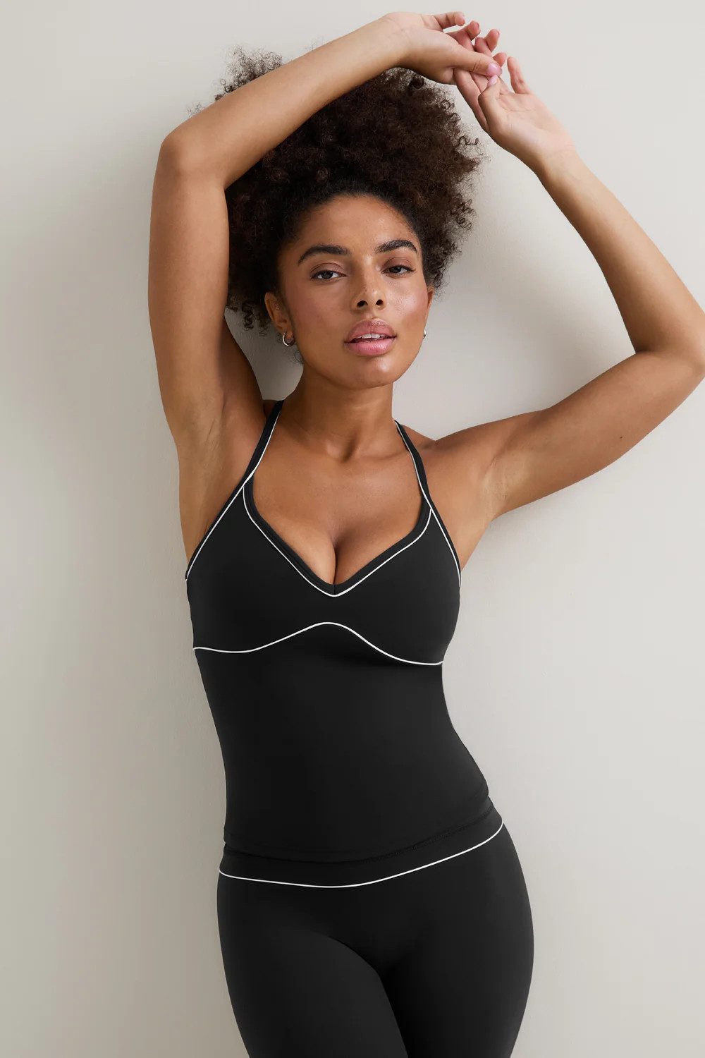 DayFlex Contrast Sweetheart Vest - Shadow Black | TALA (UK)