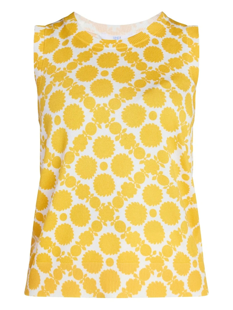 Time and Tru Women's Fine Gauge Sleeveless Sweater Shell, Lightweight, Sizes XS-XXXL | Walmart (US)